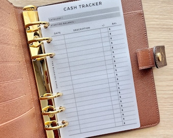 Cash Tracker Laminated Dashboard