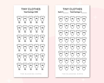 Tiny Clothes Savings | Baby Savings | New Baby | Baby Clothes Savings Tracker | Baby Budget | Baby Shower | Onesies