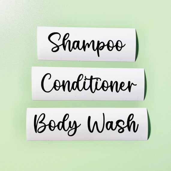 Shampoo Conditioner Body Wash Facial Wash Lotion Decals Bathroom