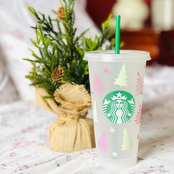 Christmas Starbucks Cup | Christmas Cup | Holiday Cup | Starbucks Cup | Starbucks Venti | Stocking Stuffer | Pastel Christmas Il_570xn