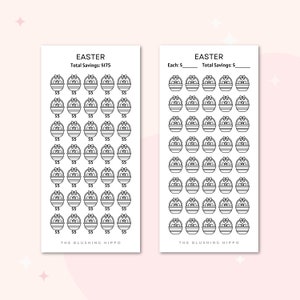 Easter Savings Tracker | Easter Savings Challenge | Holidays Savings Challenge