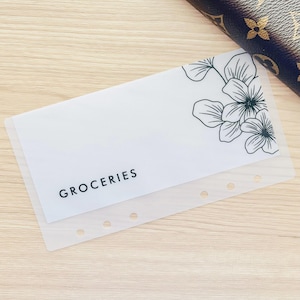 Floral Matte Vellum Laminated Cash Envelope | Budgeting Envelopes | A6 Cash Envelope | Custom Cash Envelope