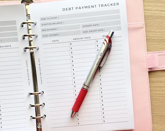 PRINTED A5 Debt Tracker Inserts