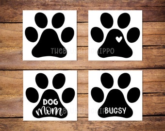 Dog Decal | Dog Mom | Dog Mom Decal | Dog Mama | Dog Paw Decal | Fur Mama | Paw Sticker | Dog Sticker | Pawprint | Cat Mom