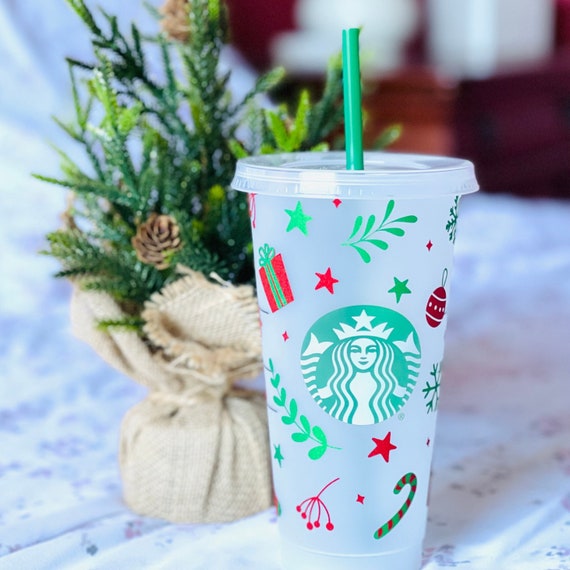 Christmas Starbucks Cup | Christmas Cup | Holiday Cup | Starbucks Cup | Starbucks Tumbler | Starbucks Venti | Stocking Stuffer | Cold Cup Il_570xn