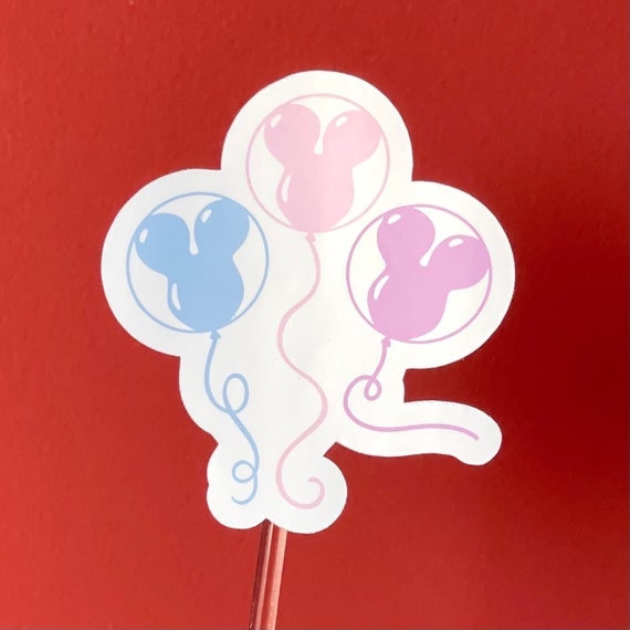 Disney | Disney Sticker | Disney Balloon | Disney Balloon Sticker | Balloon Sticker | Mickey | Mickey Head | Disney Trip Il_570xn
