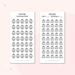 Cruise Savings Tracker | Budget Tracker | Laminated Insert | Cash Envelope | Budget Binder | Savings Challenge | Sinking Fund