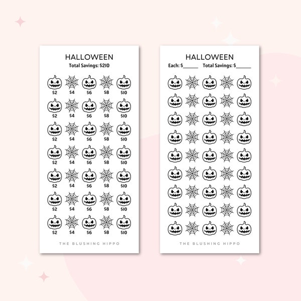 Halloween Savings Challenge | Halloween Savings Tracker | Halloween Budget | Halloween Candy