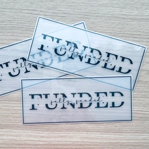 Laminated Placeholder | Minimalist Placeholder | Money Placeholder | Cash Placeholder | Cash Envelope Placeholder | Fully Funded