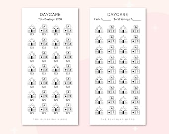 Daycare Savings Challenge | Daycare Savings | Daycare Budget Tracker | Babysitter Savings | Babysitter Tracker | Family Savings