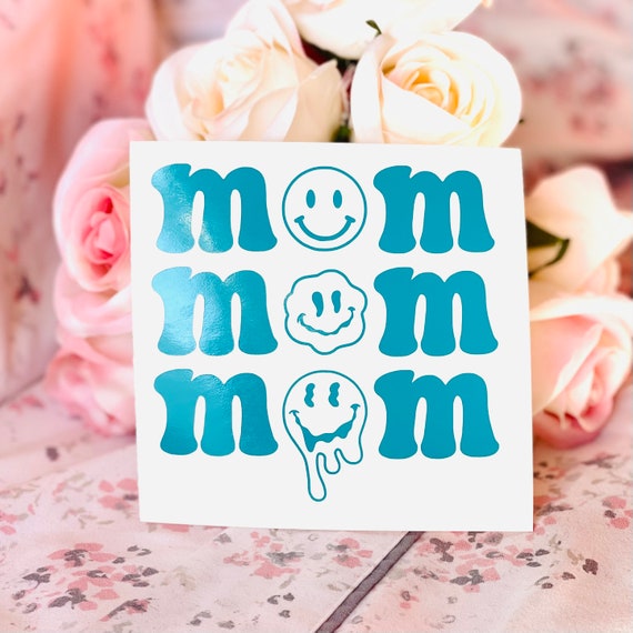 Mom Decal | Mommy Decal | Mama Decal | Mother's Day Decal | Melted Smiley | Smiley Face | Smiley Decal | Gift for Mom Il_570xn
