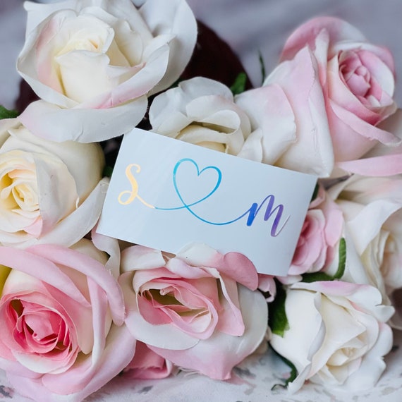 Two Initials with Heart | Two Letters Monogram | Monogram | Wedding Monogram | Monogram with Heart | Couple Monogram Il_570xn