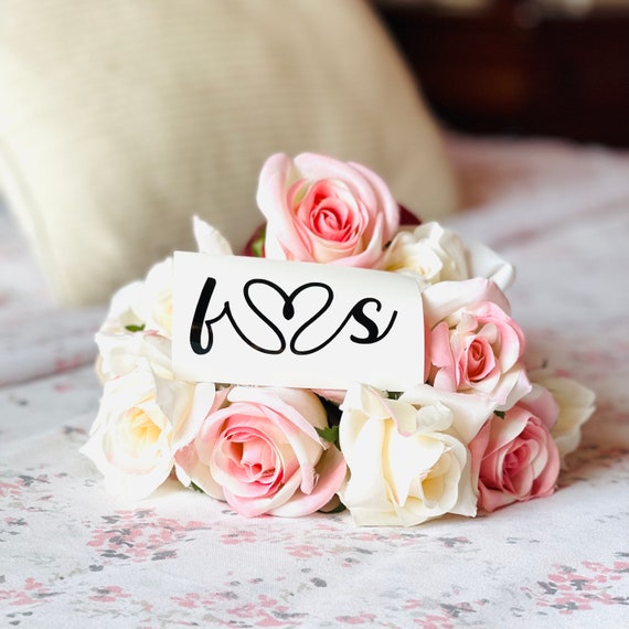 Two Initials with Heart | Two Letters Monogram | Monogram | Wedding Monogram | Monogram with Heart Il_570xn