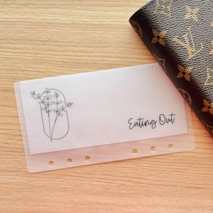 Floral Matte Vellum Laminated Cash Envelope | Budgeting Envelopes | A6 Cash Envelope | Custom Cash Envelope