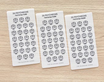 26 Paychecks Savings Challenge Trackers