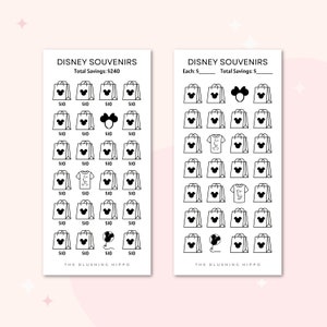 Disney Souvenirs Savings Tracker | Disney Trip | Budget Tracker | Laminated Insert | Cash Envelope | Budget Binder | Savings Challenge