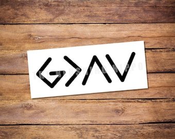 God Is Greater Than The Highs and Lows | God Is Greater | God Is Greater Decal | Faith Sticker | Christian Sticker | God Sticker