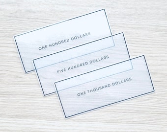 Laminated Placeholder | Minimalist Placeholder | Money Placeholder | Cash Placeholder | Cash Envelope Placeholder | 100 | 500 | 1,000