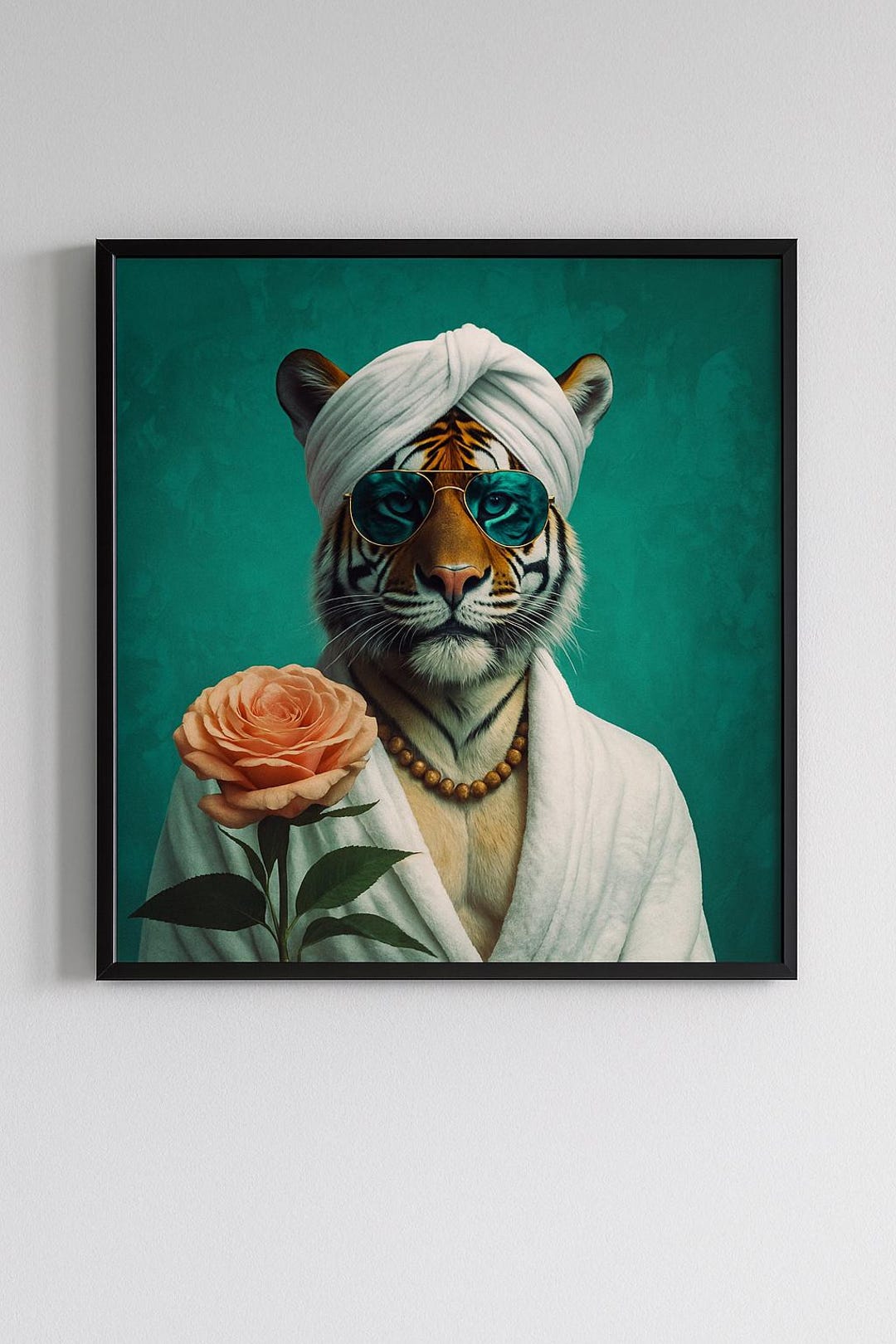 Funny Tiger in Robe Print – Anthropomorphic Animal Wall Art - Etsy