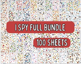 I SPY Game 100-Page Mega Bundle: Hidden Object Activity (Digital Download) Ages 3-9