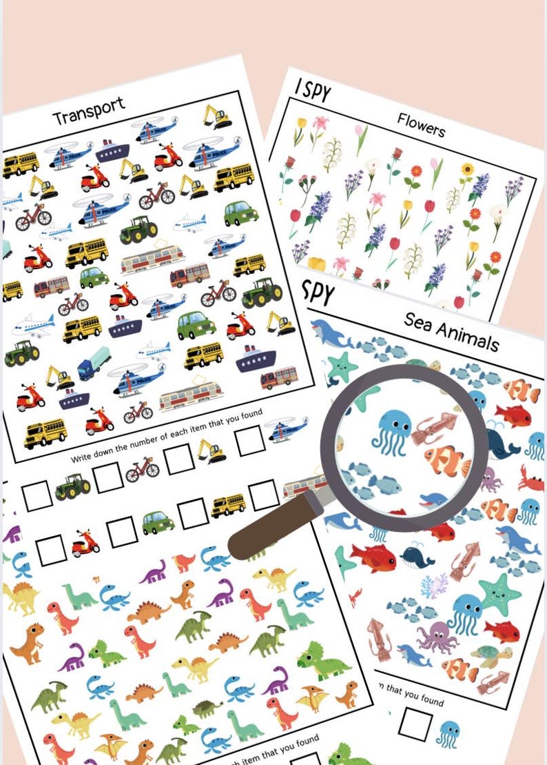 I Spy Game for Kids: Printable Learning Activity (digital Download) - Etsy
