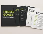 Fitness Planner Printable: Workout, Meal & Progress Tracker (PDF)