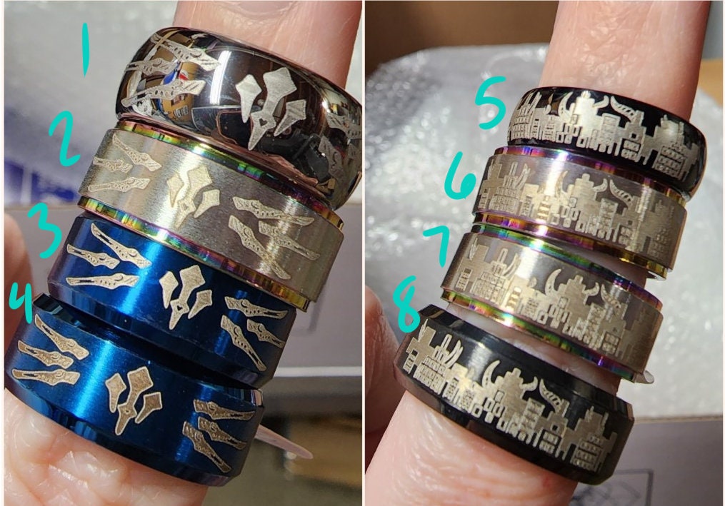 FFXIV Final Fantasy XIV Inspired Engraved Rings Etsy UK