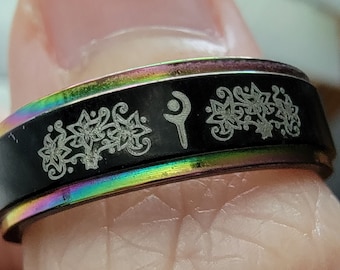 FFXIV Final Fantasy XIV inspired engraved rings