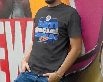 Camiseta estilo Anti Social Social Club • Camiseta gráfica retro de algodón orgánico