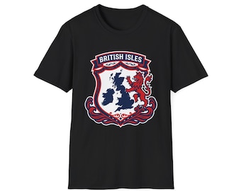 British Lion Guardian T-Shirt | Union Jack Heraldic Design (DTG Print)