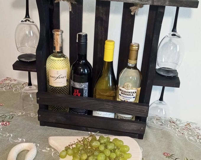 Wine Shelf Rustic Wine Shelf Birthday Gift Wedding Anniversary