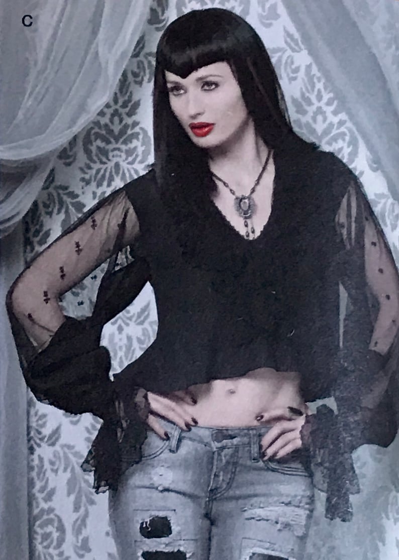 Simplicity 2163 Long Dress or Gown Victorian White Gown Gothic Cropped Flouncy Blouse Steampunk Shirt