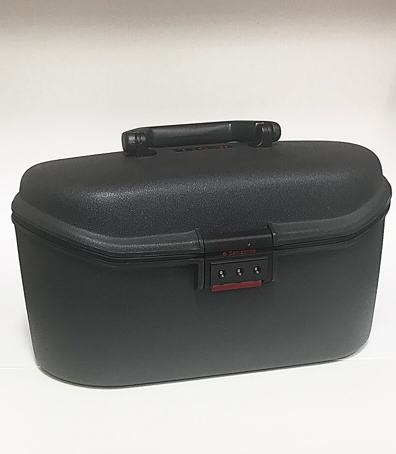 Carry on Suitcase, Samsonite Train Case Vintage 80s Storage Case Makeup Case