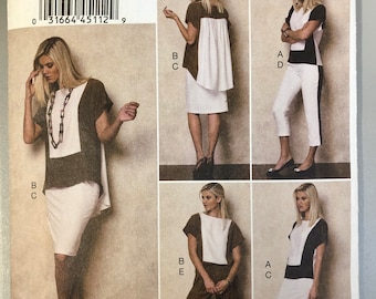 Vogue Wardrobe 8938, Complete Womens Wardrobe, Top, Skirt, Pants, Sz 14-22, UNCUT
