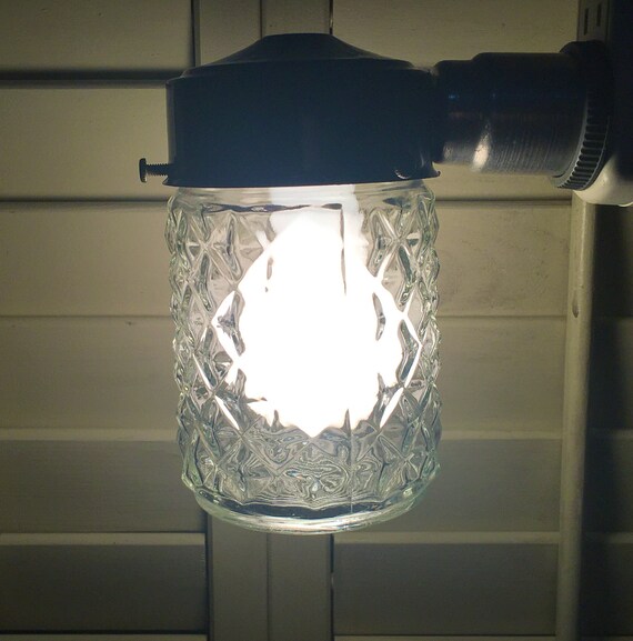Vintage Exterior Light Fixture Plug in Porch Lite Glass Etsy