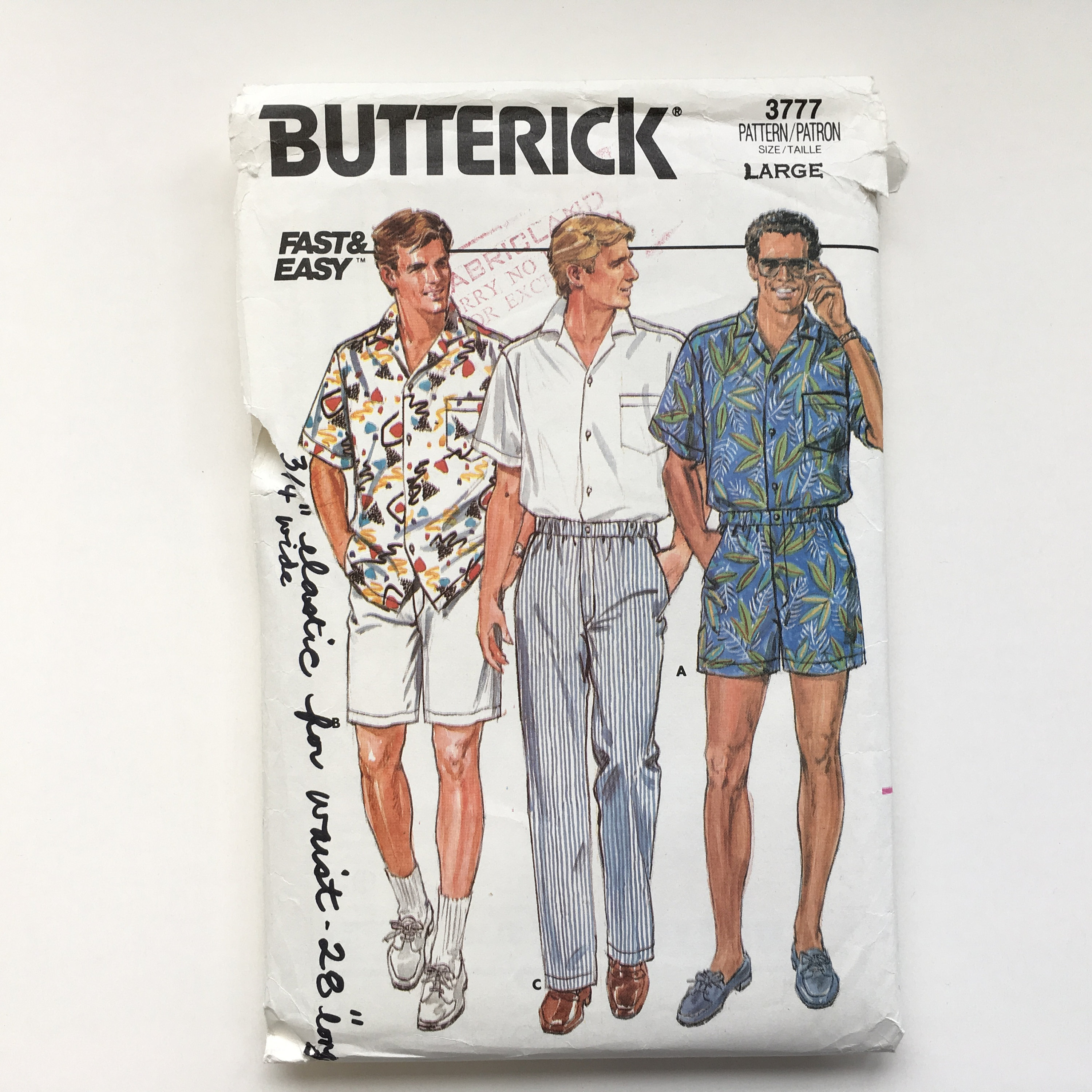 8165 McCalls Sewing Pattern Mens Casual Shirt Tank Top Pants Shorts Easy UNCUT
