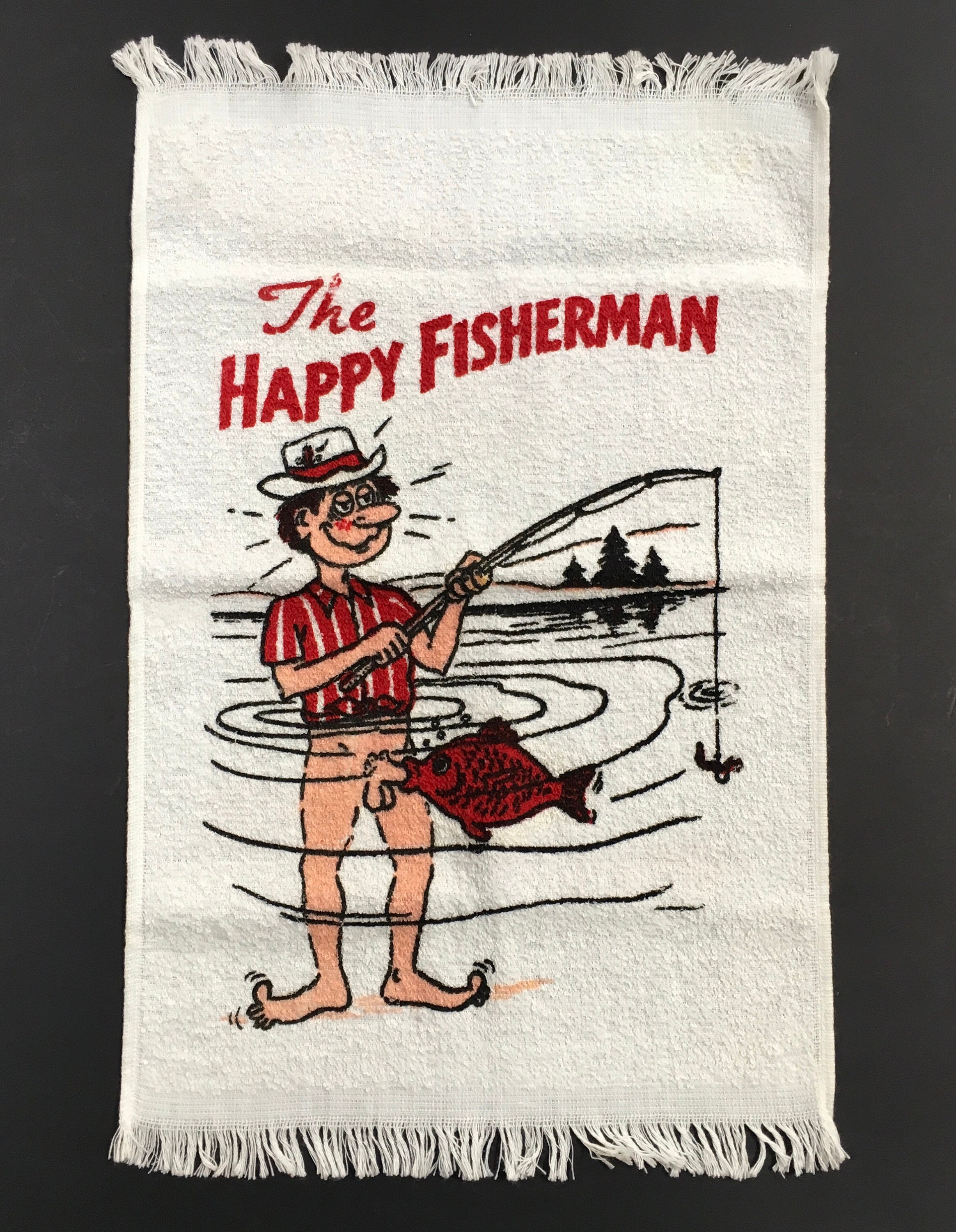 Novelty Naughty Fishing Towel, the Happy Fisherman, Collectible Fishing  Memorabilia, Fathers Day, Adult Fishing Gifts, Gag, Joke, Vintage 