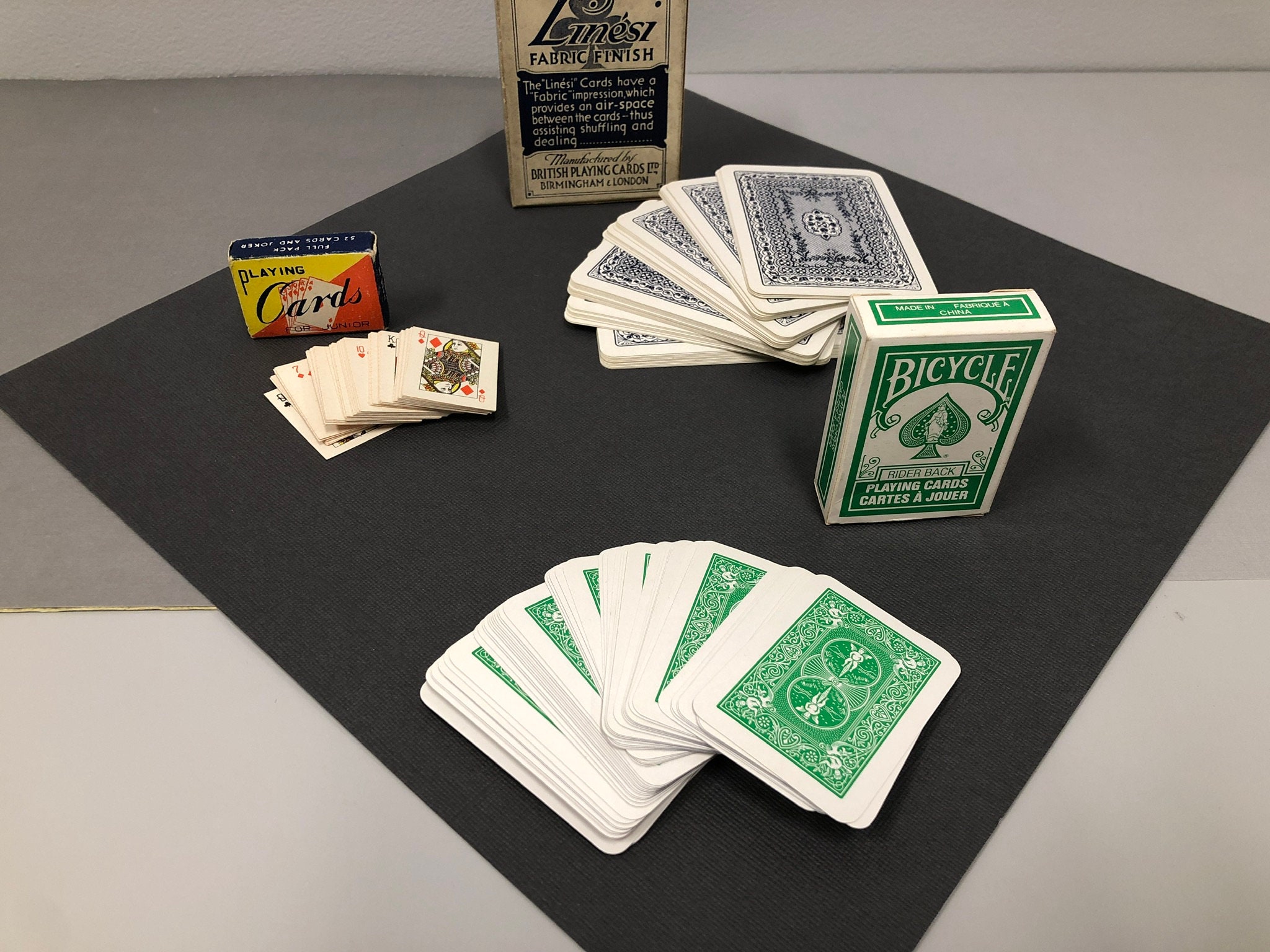 Vintage Playing Cards 3 Sets Linesi Bicycle Rider Back - Etsy