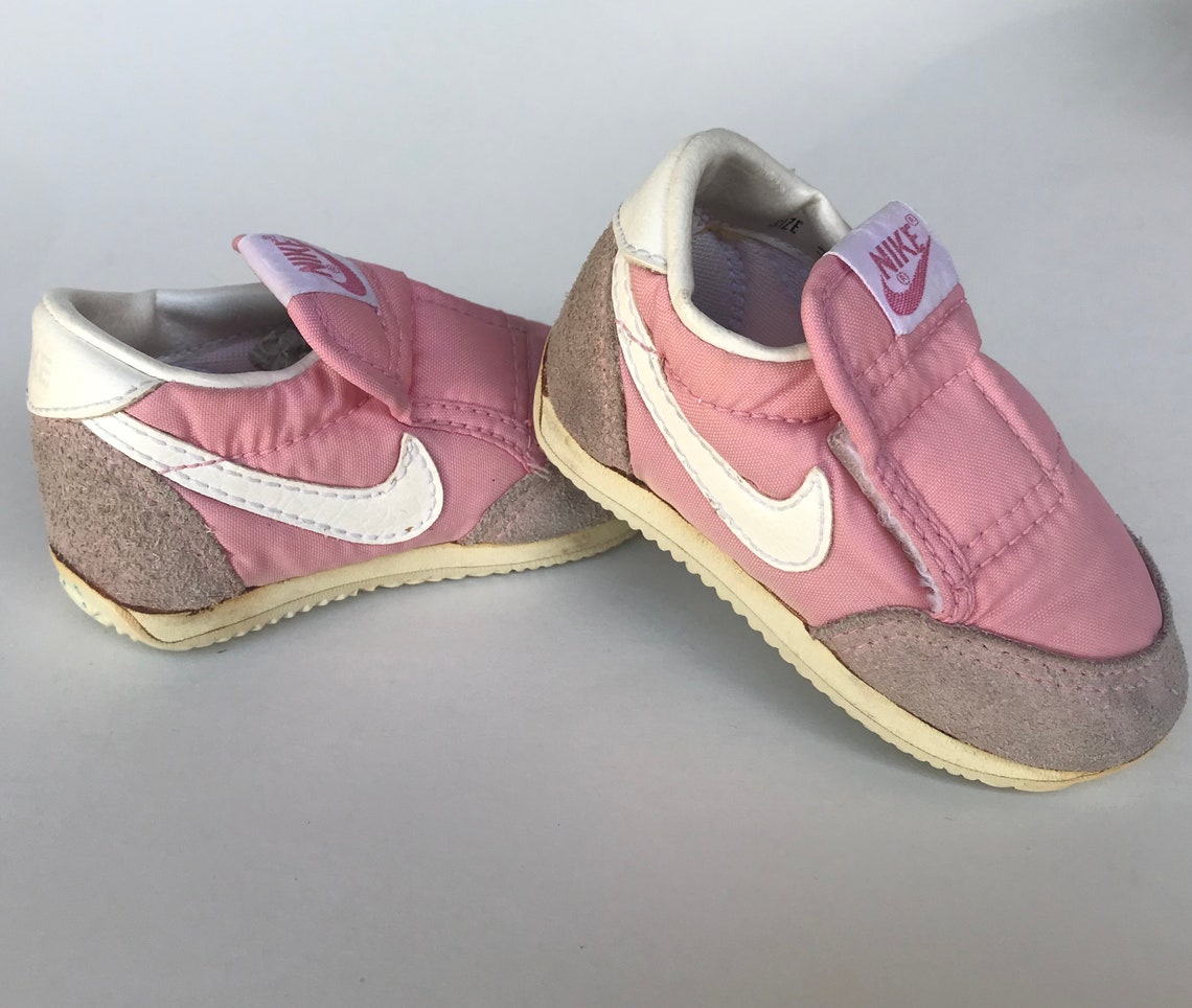 Infant PINK Nike Cortez Sneakers Vintage 1990s Baby Slip on Etsy
