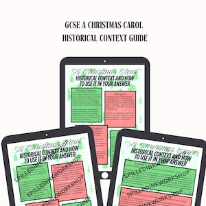 A Christmas Carol Context Guide: GCSE AQA English Lit Revision (Guide PDF téléchargeable, 3 pages)