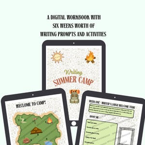 Creative Writing Summer Camp: 6-Week Guided Workbook (Printable PDF)