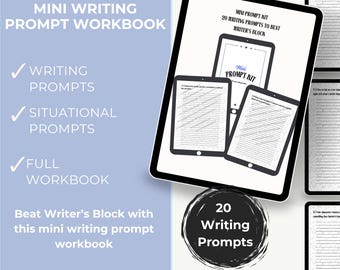 Mini Writing Prompt Kit – 20 Scene Prompts to Beat Writer's Block (PDF Download)