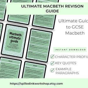 GCSE Macbeth Revision Pack Exam Success - Grade 9 Guide | Quotes, Themes & Models - AQA English Literature
