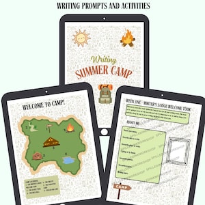 Creative Writing Summer Camp: 6-Week Guided Workbook With Writing Prompts (Printable PDF)