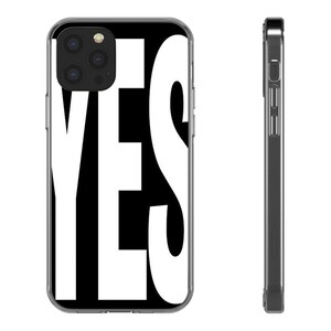 YES Bold Typography Phone Case | Genomskinligt telefonskal