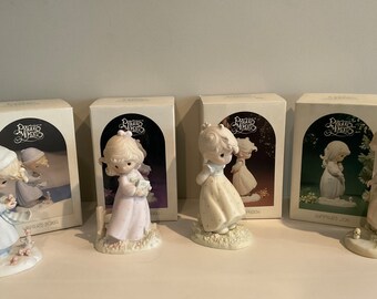 1980's Precious Moment Four Seasons Series Set of 4 the Voice of Spring ...