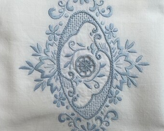 machine embroidered pillowcases