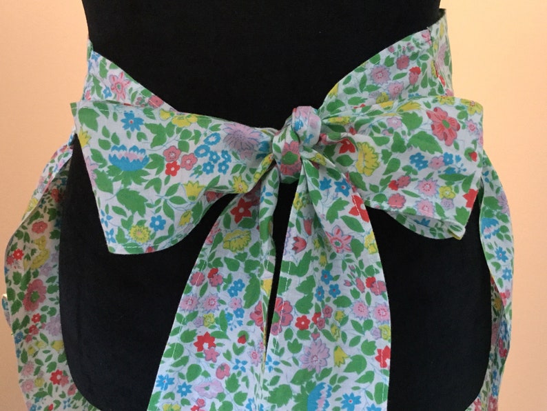 Vintage Floral Half Apron