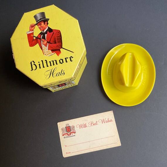 Vintage Biltmore Hats Yellow Plastic 