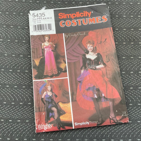 Costume Saloon Girl Simplicity 2851 - Patron Non Coupé Taille 14-20, Cosplay